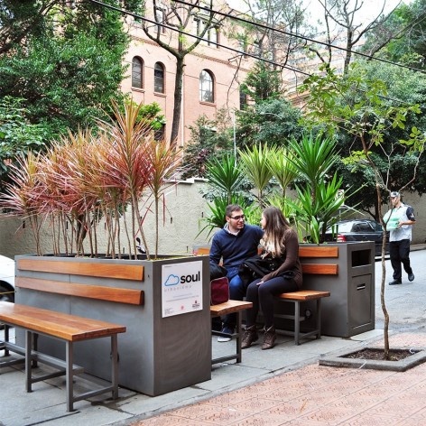 Parklet Maria Antônia, São Paulo, 2014, arquiteto Homã Alvico<br />Foto divulgação 