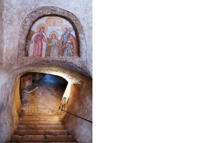 Cripta del Crucefisso, novo acesso, século 16<br />Foto Victor Hugo Mori 