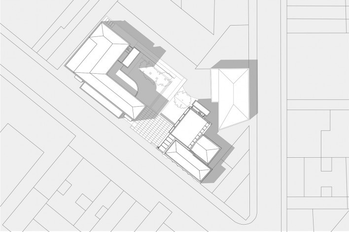 Centro Universitário Maria Antônia, implantação, São Paulo SP. Arquitetos Cristiane Muniz, Fábio Valentim, Fernanda Barbara e Fernando Viégas / Una Arquitetos<br />Imagem divulgação 