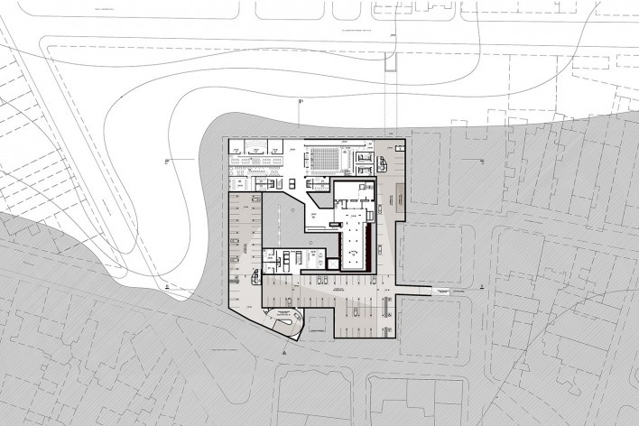 Readequação para o Pateo do Colégio, planta geral, cota 742, São Paulo SP Brasil, 2013. Arquiteto Pedro Mendes da Rocha/ Arte 3 Arquitetura<br />Imagem divulgação  [Acervo Arte 3 Arquitetura]