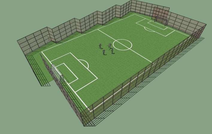 Modelo 3D - Campo Soçaite<br />Imagem dos autores do projeto 