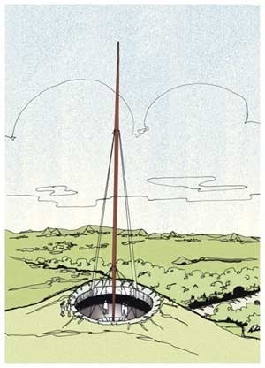 Monumento aos lanceiros negros - croquis<br />Imagem dos autores do projeto 