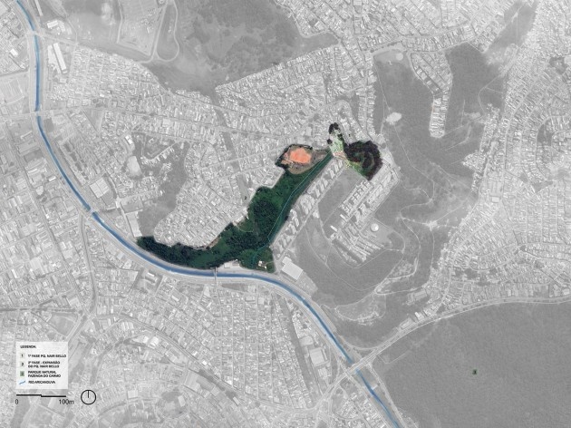 Parque Municipal Nair Bello, contexto da região Jardim Santa Teresinha, São Paulo SP Brasil, 2020. Secretaria Municipal do Verde e do Meio Ambiente<br />Imagem divulgação  [Acervo SVMA/DIPO]