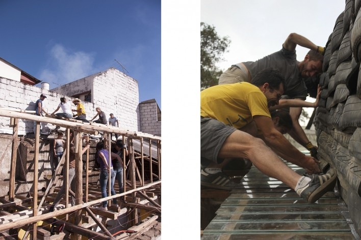 Casa en Construcción, construcción, Quito, Ecuador, 2014. Al Borde<br />Foto Calin Segal 