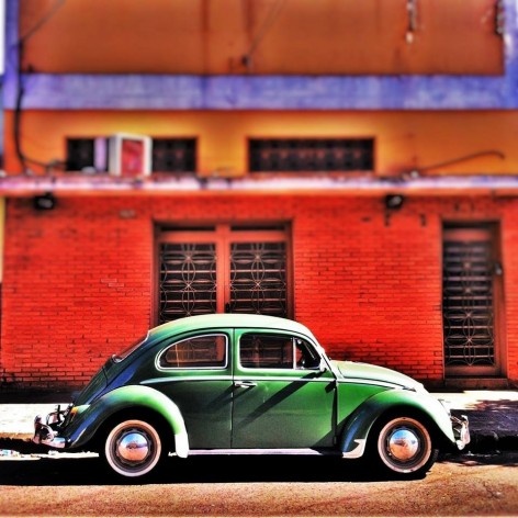 Fusca verde, série fotográfica “Os fuscas ofuscam”<br />Foto Fernando Mascaro 