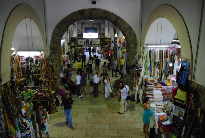 Centro Histórico de Salvador, cidade baixa, aspecto interior do Mercado Modelo<br />foto Fabio Jose Martins de Lima 