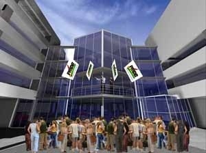 Perspectiva da entrada<br />Imagem dos autores do projeto 