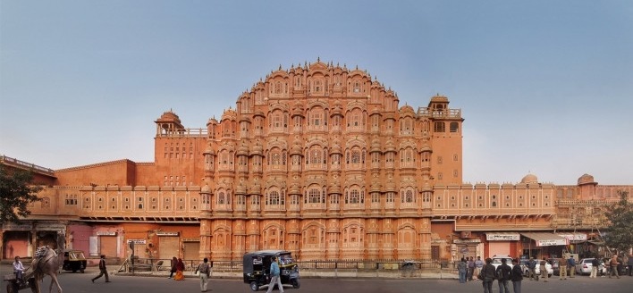 Hawa Mahal, ou Palácio dos Ventos, Jaipur, Índia<br />Fotomontagem Victor Hugo Mori, 2010 