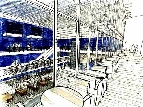 Perspectiva do Restaurante<br />Imagem da autora do projeto 