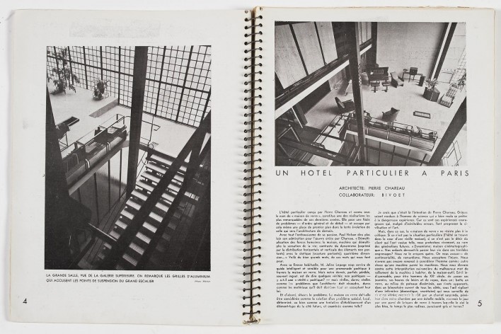 Maison de Verre publicada na revista L’Architecture d’Aujourd’Hui, n.9, 1933, p. 4-5<br />Imagem divulgação 