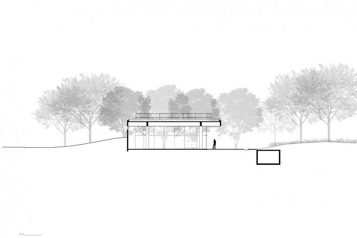 Casa em Cotia, UNA Arquitetos, 2016, corte CC<br />UNA Arquitetos 