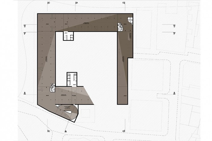 Readequação para o Pateo do Colégio, planta cota 736, São Paulo SP Brasil, 2013. Arquiteto Pedro Mendes da Rocha/ Arte 3 Arquitetura<br />Imagem divulgação  [Acervo Arte 3 Arquitetura]