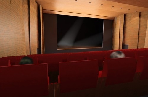 Vista do fundo do teatro em direção ao palco<br />Imagem do autor do projeto 