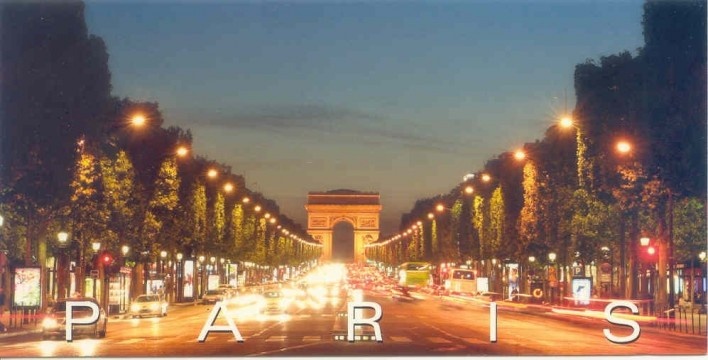 Cartão postal de Paris, França