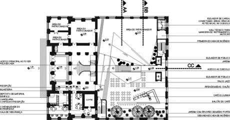 Planta Nível +2,84<br />Imagem dos autores do projeto 