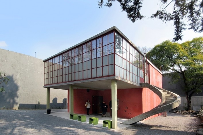 Casa-estúdio do arquiteto, Cidade do México, 1929. Arquiteto Juan O'Gorman<br />Foto Victor Hugo Mori 