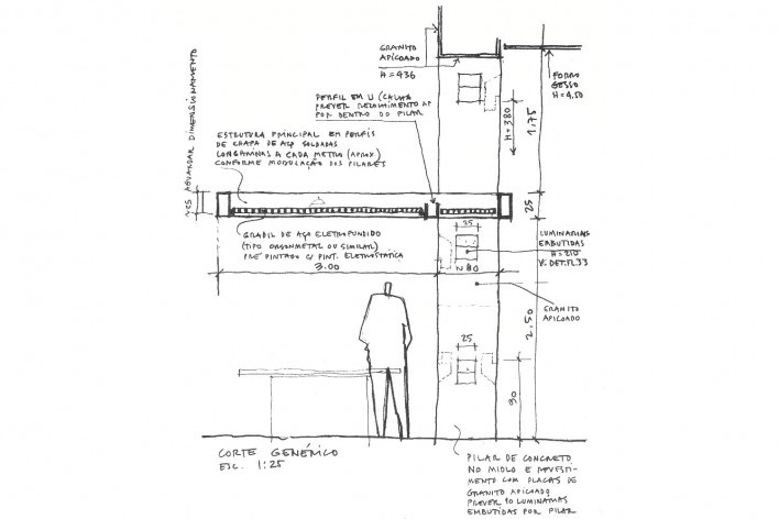Brascan Century Plaza, croquis dos arquitetos, São Paulo. Escritório Konigsberger Vannucchi, 2000-2003 [Acervo KV]