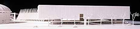 Maquete com edifício de mídia em primeiro plano<br />Foto Nelson Kon 