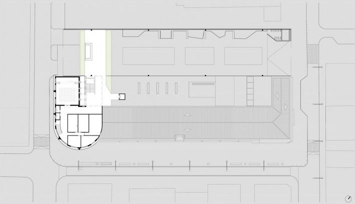 1º lugar Concurso Mercado Público de Lages, planta superior, Lages. Escritórios Zulian Broering + Zanatta Figueiredo<br />Imagem divulgação 
