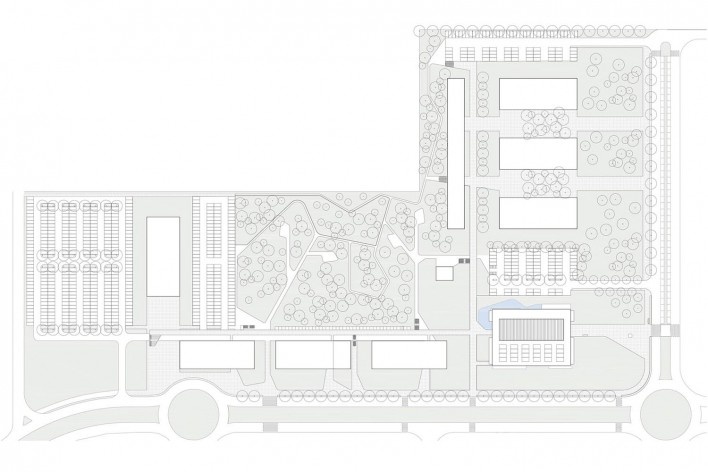 Ágora Tech Park, masterplan, Joinville SC Brasil, 2019. Arquitetos Marcus Vinicius Damon, Guilherme Bravin e Andressa Diniz / Estúdio Módulo<br />Imagem divulgação  [Estúdio Módulo]