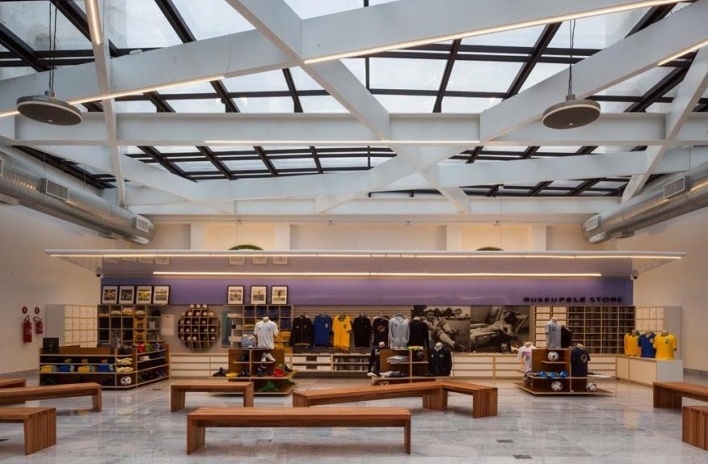Arquiteto Ney Caldatto, Museu Pelé. Santos, 2014<br />Foto Nelson Kon 