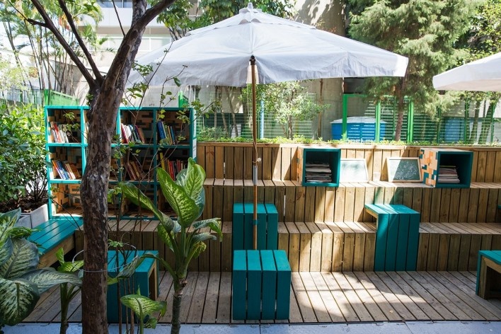 Parklet Mateus Grou. Zoom e Instituto Mobilidade Verde.<br />Foto Sissy Eiko 