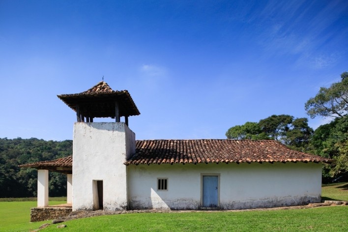 Sítio de Santo Antônio, fachada lateral da capela, São Roque SP<br />Foto Tiago de Oliveira Andrade 