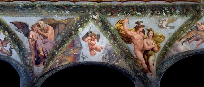 Rafael Sanzio, Loggia di Amore e Psiche, detalhe, Vila Farnesina, Roma<br />Foto Victor Hugo Mori 