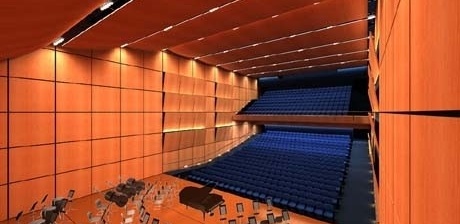 Vista da grande sala de concertos<br />Imagem dos autores do projeto 