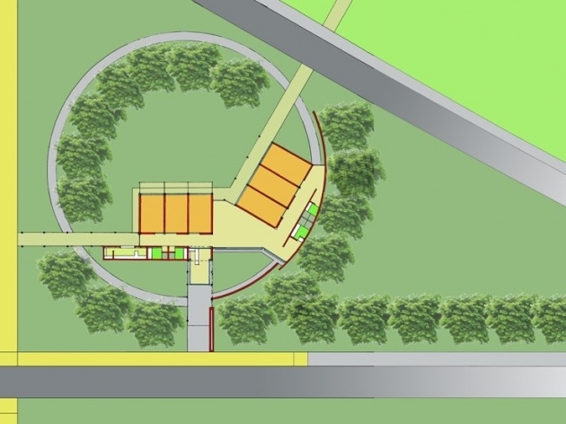 Campus Lagoa do Piau, Centro Tecnológico – Instituto Doctum, planta térreo, Caratinga MG. Arquiteto Sylvio Emrich de Podestá, 2006<br />Desenho escritório 