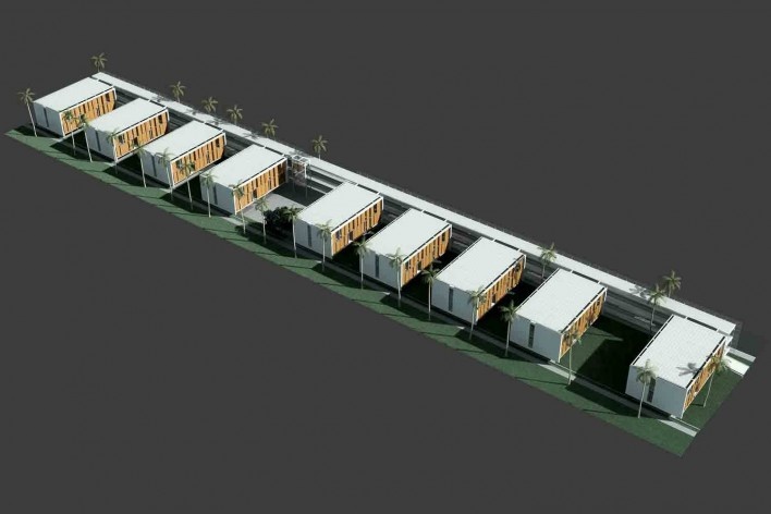 Dormitórios e alojamentos para professores e estudantes, concurso, Miraflores, Panamá, 2008. Sic Arquitetura<br />Imagem divulgação 