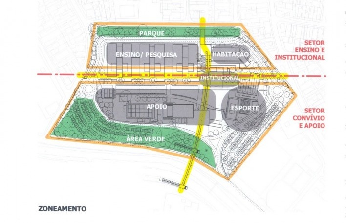Zoneamento<br />Imagem dos autores do projeto 