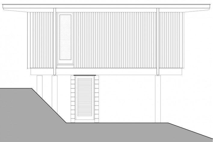 Vila Taguaí, elevação das casas 3 e 8, Carapicuiba SP, 2007-2010. Arquitetos Cristina Xavier (autora), Henrique Fina, Lucia Hashizume e João Xavier (colaboradores)