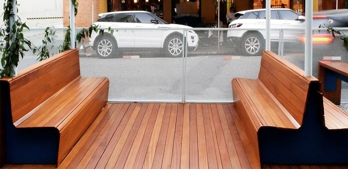 Parklet Alameda Tietê, São Paulo, 2015, arquiteto Homã Alvico<br />Foto divulgação 