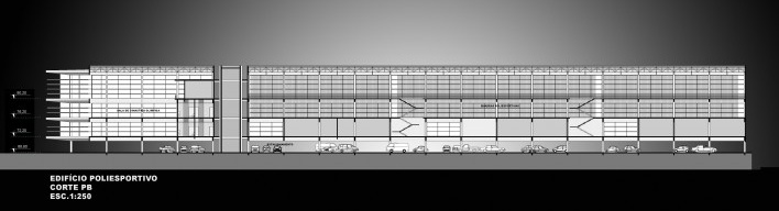 Edifício Poliesportivo - Vista<br />Imagem dos autores do projeto 