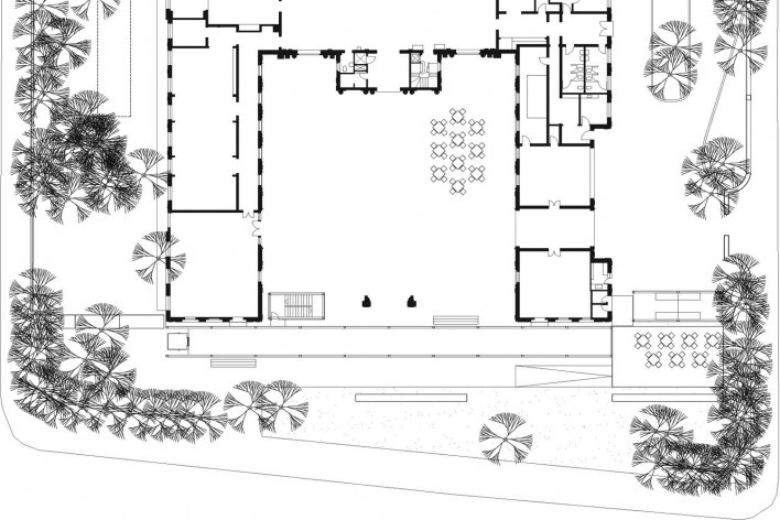 Oficina de desenho urbano MCB, planta térreo do anexo, São Paulo, 2011