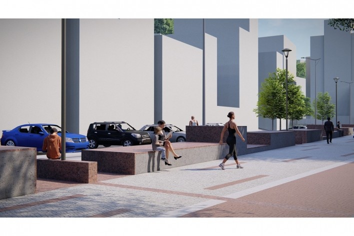 Requalificação urbanística da praça Marechal Deodoro, maquete eletrônica, Salvador BA Brasil, 2020. Arquiteto Adriano Mascarenhas (autor) / Sotero Arquitetos<br />Imagem divulgação  [Sotero Arquitetos]
