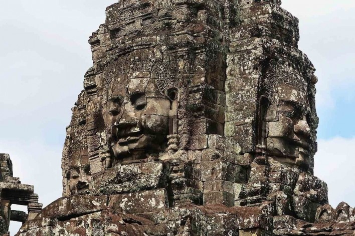 Angkor Thom, Templo de Bayon, Camboja<br />Foto Victor Hugo Mori 
