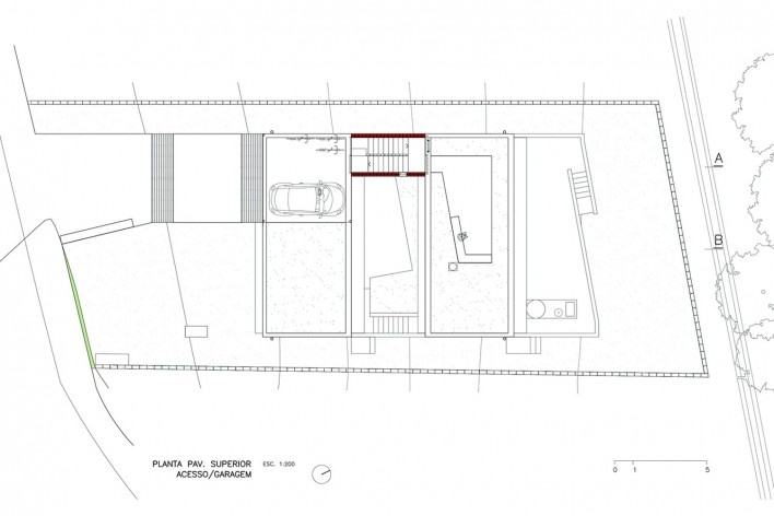 Casa APF, planta pavimento superior, Bragança Paulista SP Brasil, 2021. Arquiteto Carlos Ferrata<br />Imagem divulgação  [Acervo Carlos Ferrata]