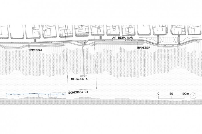 Requalificação urbana e ambiental da orla de Ilha Comprida, Trecho com mediadores C e B, implantação parcial, 2019. Arquitetos Marcos Boldarini e Lucas Nobre<br />Imagem divulgação 