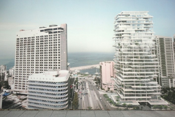 Beirut Terraces em construção, Herzog & De Meuron<br />foto Leonardo Castello 
