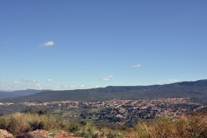 Panorâmica da serra de Santo Antônio, Grão Mogol MG<br />Foto Ana Alaíde Amaral 