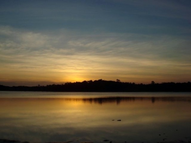 Por do Sol visto da Lagoa do Cassange<br />Foto Ricardo Eid Philipp 