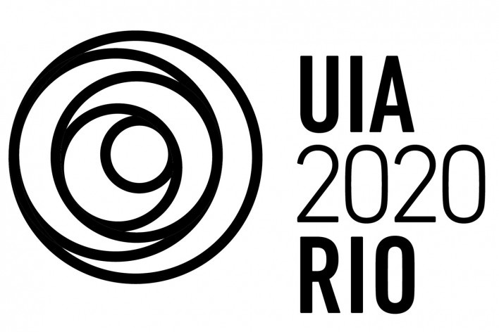 Concurso nacional para a marca do UIA Rio, primeiro lugar. marca do congresso simplificada. Glaucio Campelo e Suzana Valladares / Unidesign
