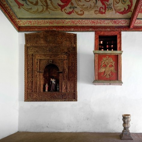 Sítio de Santo Antônio, altar lateral e púlpito, São Roque SP<br />Foto Tiago de Oliveira Andrade 