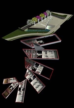 Praça da tolerância e diversos subsolos<br />Imagem dos autores do projeto 