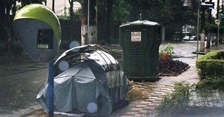 Abrigo/Manifesto para Moradores de Rua<br />Imagem do autor do projeto 