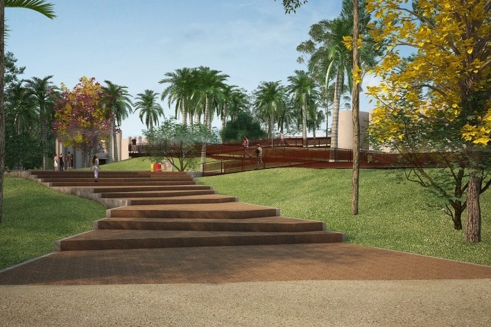 Parque Sabesp Mooca, perspectiva do projeto. Levisky arquitetos estratégia urbana<br />Imagem divulgação 