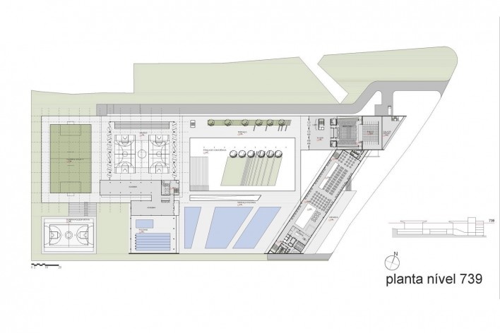 Planta nível 739 - Sesc Osasco
