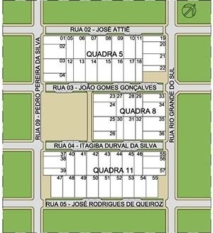 Planta-parcelamento<br />Imagem dos autores do projeto 